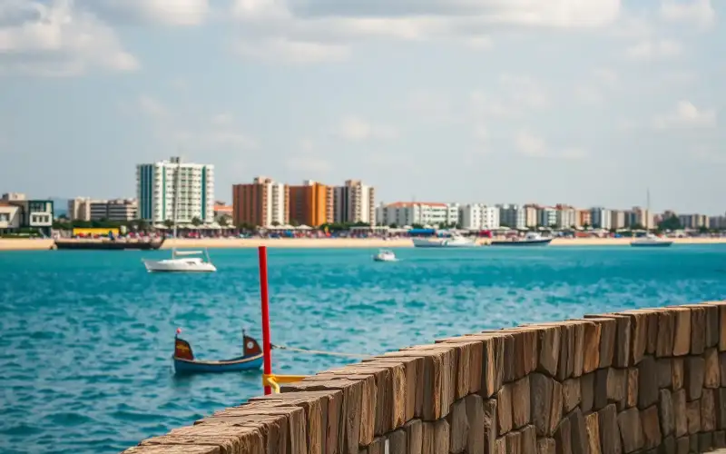 Larnaka: malownicze widoki miasta z lotniska, idealne na relaks na pięknych plażach Cypru