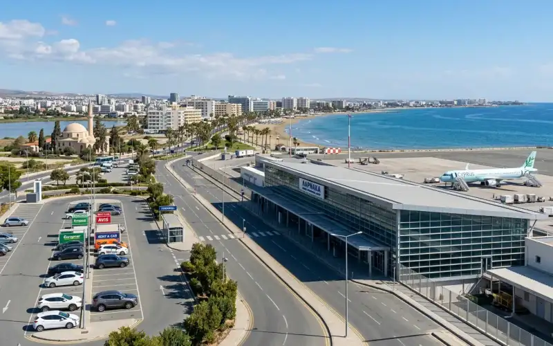 Wypożyczalnia samochodów na lotnisku w Larnace ułatwia zwiedzanie malowniczych plaż i miasta